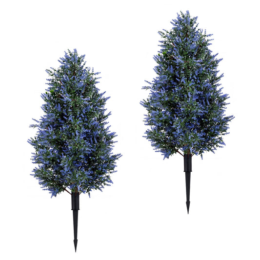 2 Pack 3.3 Ft Artificial Lavender Topiary Trees Faux Plants Green & Purple & Black at Gallery Canada