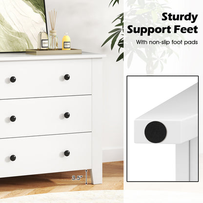 2-Pack 3 Drawer Dresser Chest, Bedside Table, White Dressers & Chests at Gallery Canada