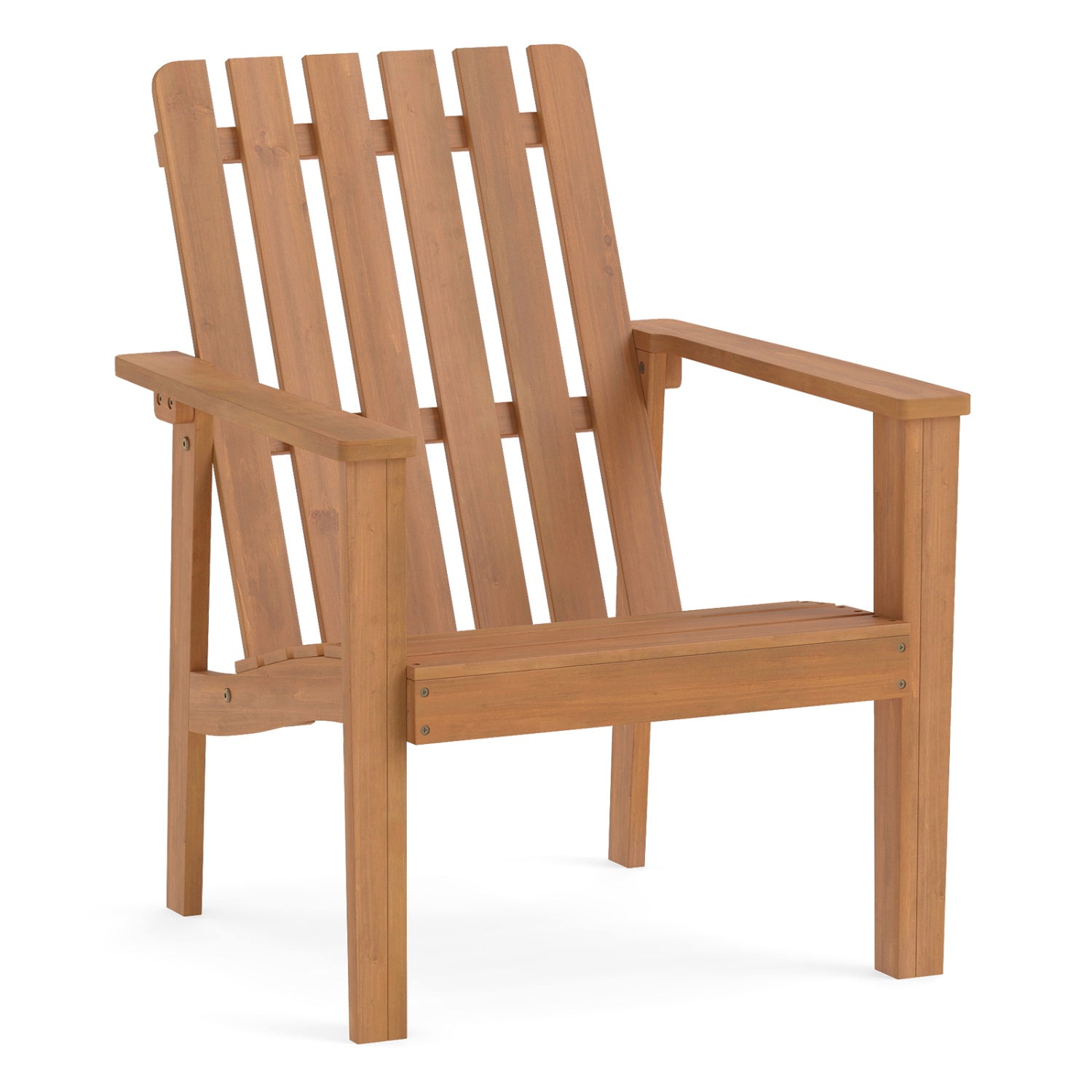 Acacia Wood Outdoor Chair with Slatted Backrest, 2 Pack Patio Dining Chairs at Gallery Canada