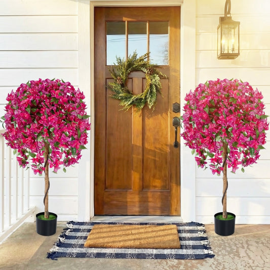 Artificial Azalea Trees, 2 Pack, Vivid Blooming Flowers Faux Plants Options at Gallery Canada