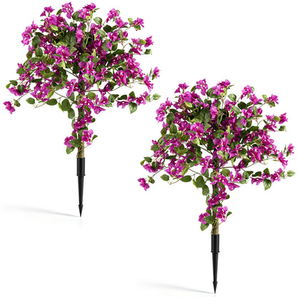 2 Pack Artificial Bougainvillea Trees With Ground Spike, PE Trunks Faux Plants at Gallery Canada