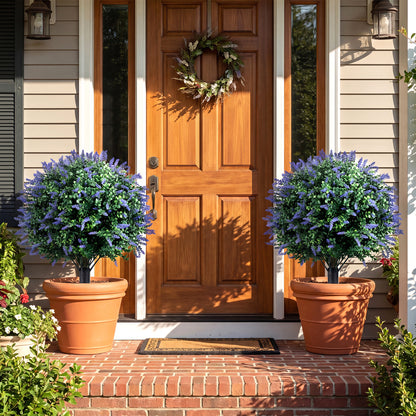 Artificial Topiary Ball Trees, 2 Pack, Lavender Faux Plants at Gallery Canada