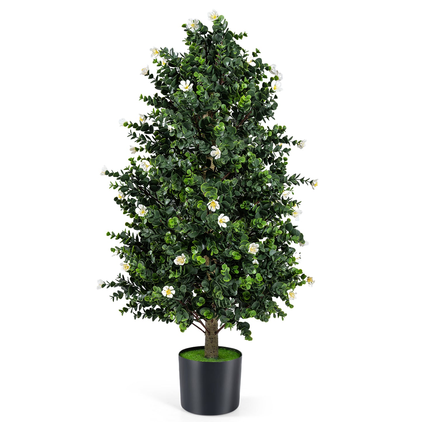 Artificial Topiary Cone Tree, 2 Pack, 49 Flowers, White Faux Plants at Gallery Canada