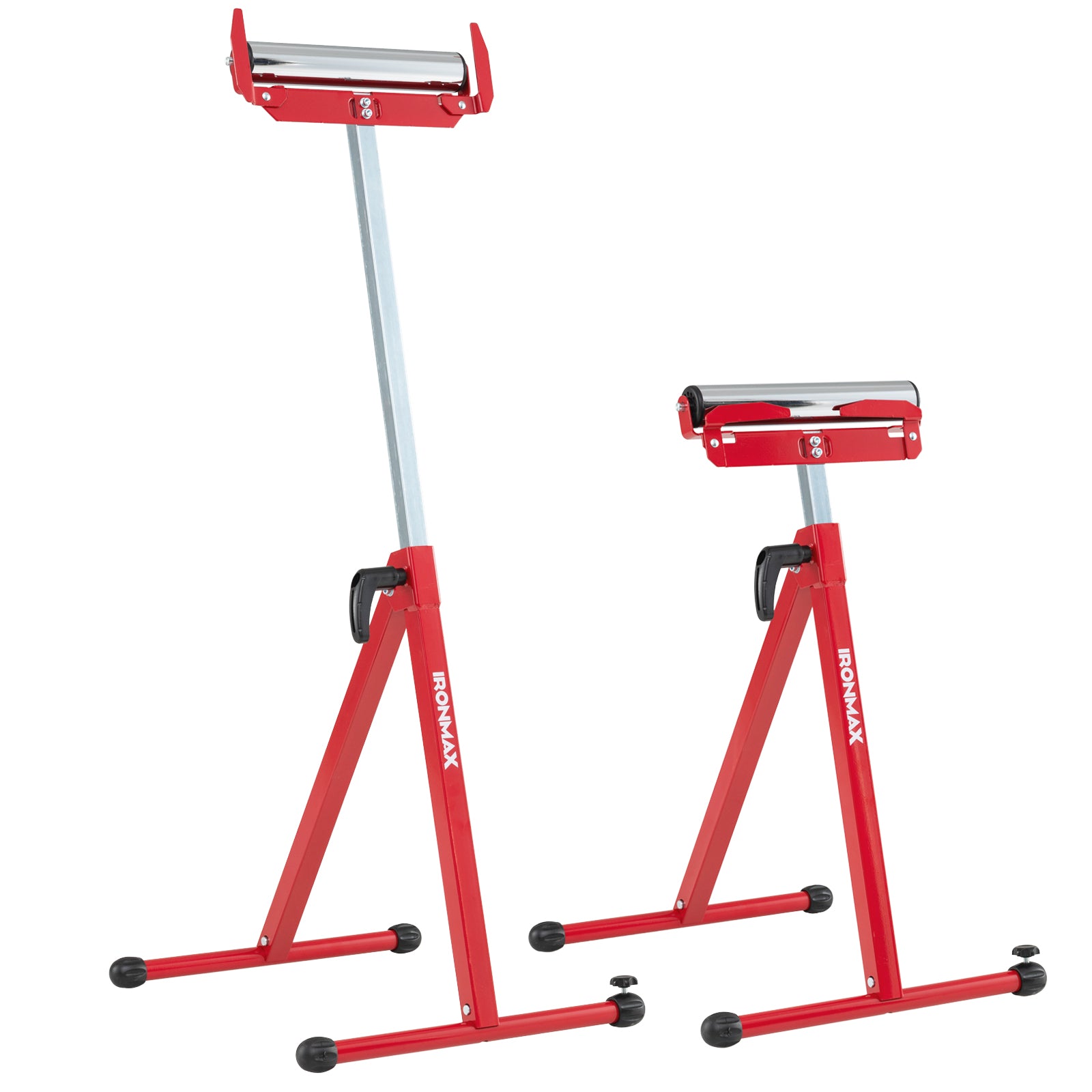2-Pack Folding Roller Stands, Adjustable Height, Red Garages Red at Gallery Canada