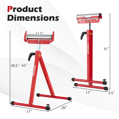 2-Pack Folding Roller Stands, Adjustable Height, Red Garages at Gallery Canada