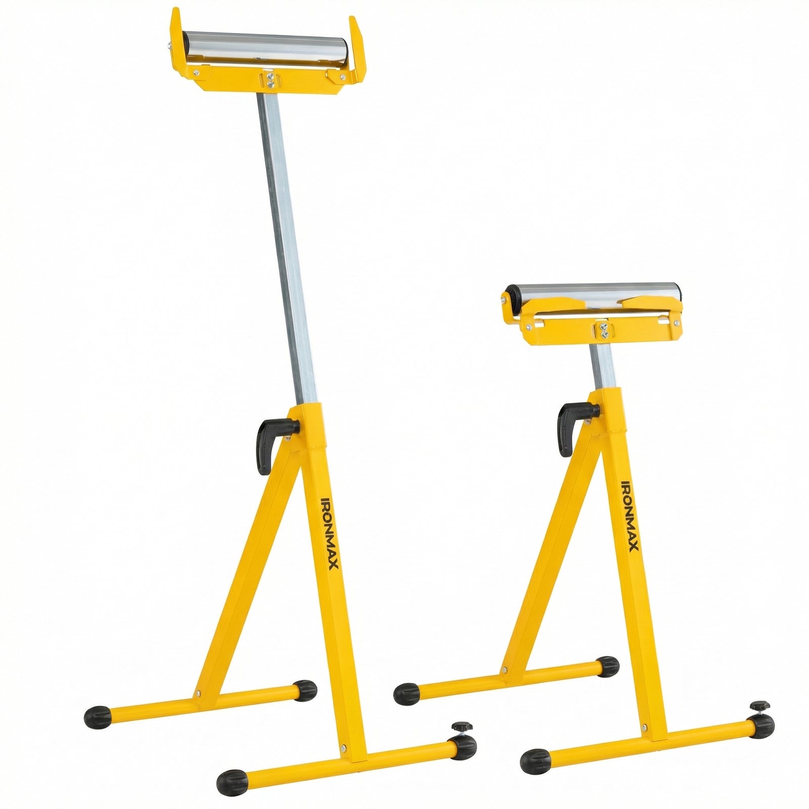 2-Pack Folding Roller Stands, Adjustable Height, Yellow Garages Yellow at Gallery Canada