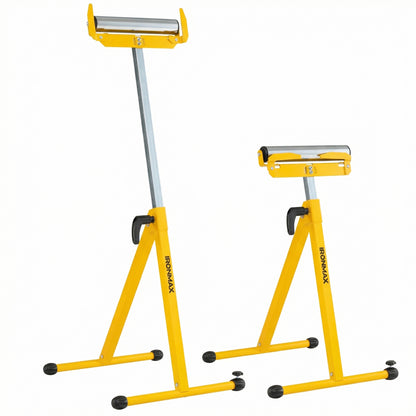 2-Pack Folding Roller Stands, Adjustable Height, Yellow Garages Yellow at Gallery Canada