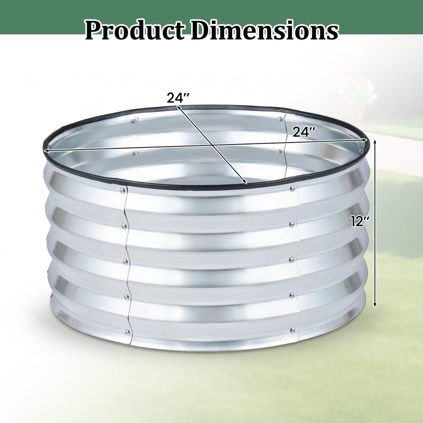 2 Pack Galvanized Raised Garden Bed Kit, Open-Ended Base, Silver Raised Garden Beds at Gallery Canada