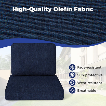Outdoor Patio Cushion Set, 2-Pack, Removable Covers, Navy Outdoor Furniture Accessories at Gallery Canada