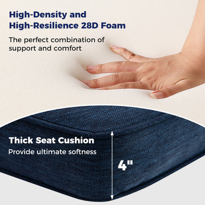 Outdoor Patio Cushion Set, 2-Pack, Removable Covers, Navy Outdoor Furniture Accessories at Gallery Canada