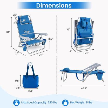 2 Pack Portable Folding Beach Chair Beach & Lawn Chairs at Gallery Canada