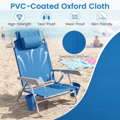 2 Pack Portable Folding Beach Chair Beach & Lawn Chairs at Gallery Canada