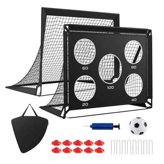 2-Pack Soccer Goals Set with Cones Ball Ground Stakes Lawn Games Options at Gallery Canada