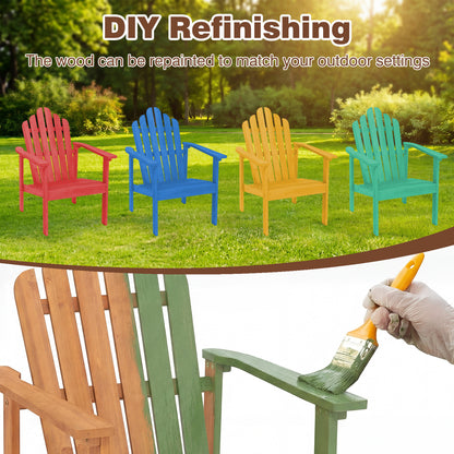 2-Pack Stackable Adirondack Chairs, Solid Acacia Wood Patio Adirondack Chairs at Gallery Canada