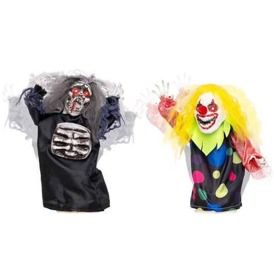 2 Pcs Halloween Animatronic Clown Reaper Tabletop Decor Halloween Options at Gallery Canada