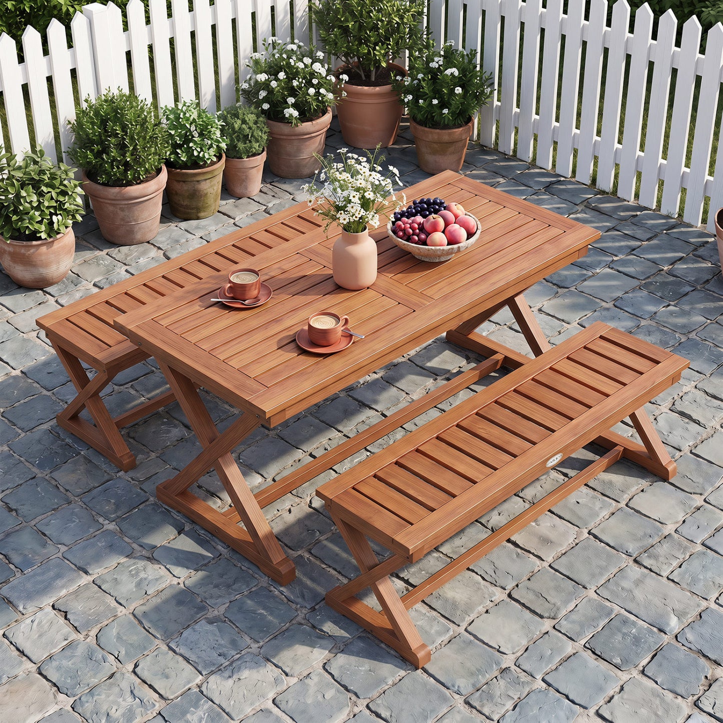 44" Solid Wood Outdoor Bench, 2-Person, Piece, 2 Outdoor Benches at Gallery Canada