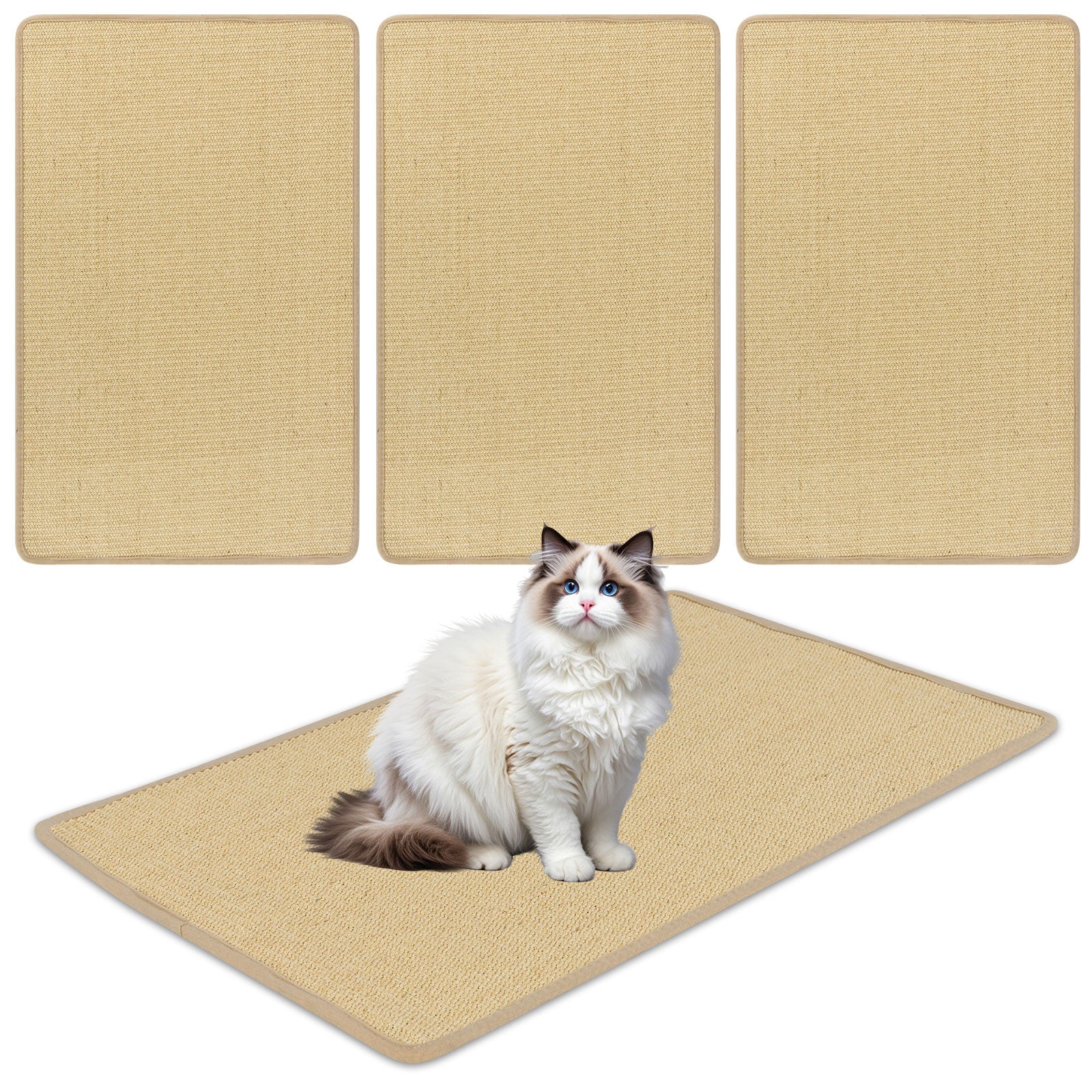 Cat Scratcher Mat Set, 32 x 20 Inch, Natural Sisal Pads Cat Trees Condos & Scratchers at Gallery Canada