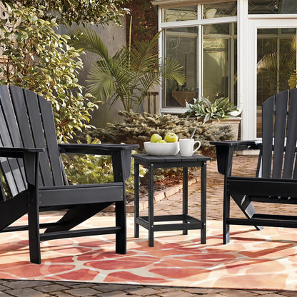 18" Adirondack Side Table, 2-Pieces, Black Patio Coffee Tables at Gallery Canada