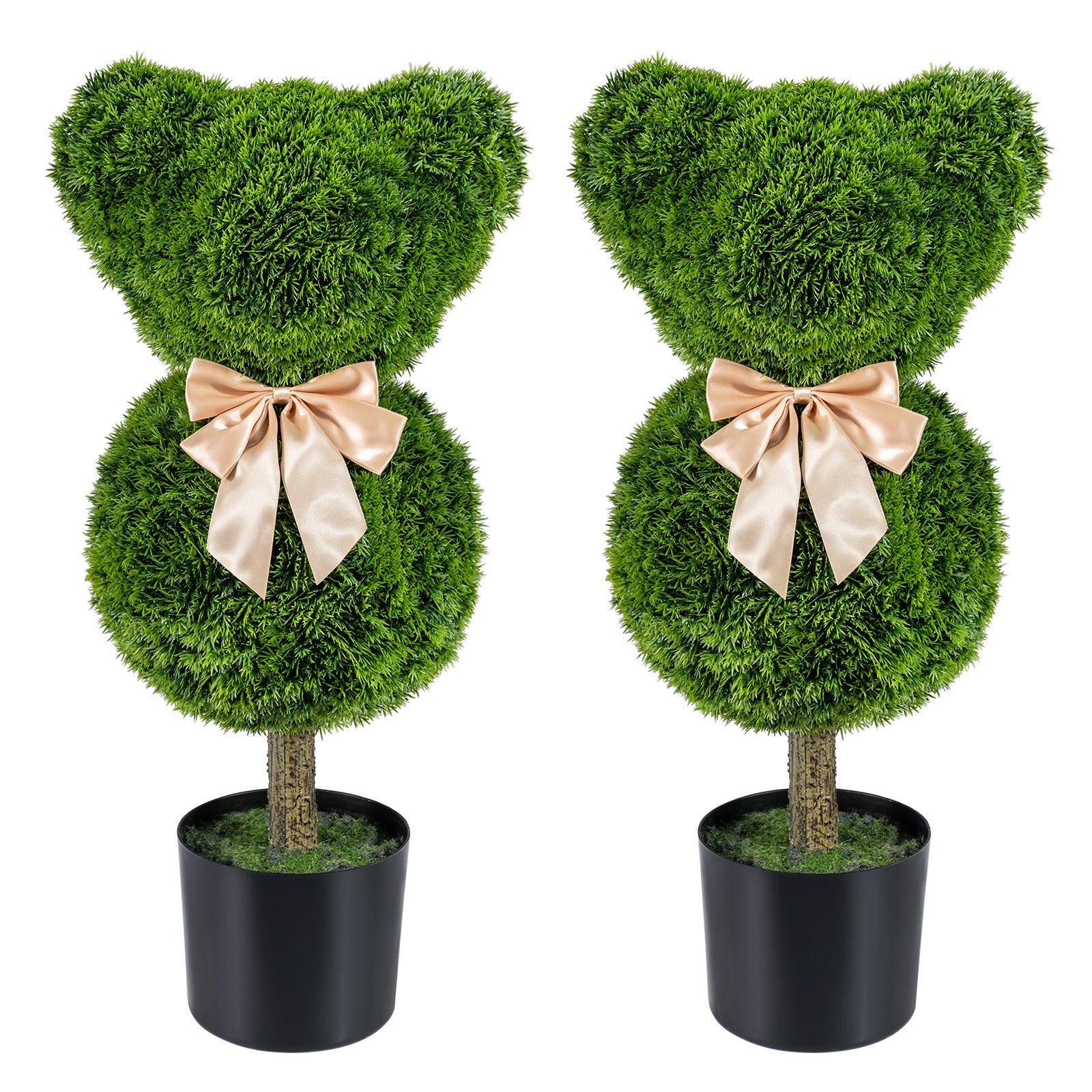 Bear Topiary Trees With Pots, Sun-Resistant Bear-Shaped Boxwood Faux Plants Faux Plants at Gallery Canada