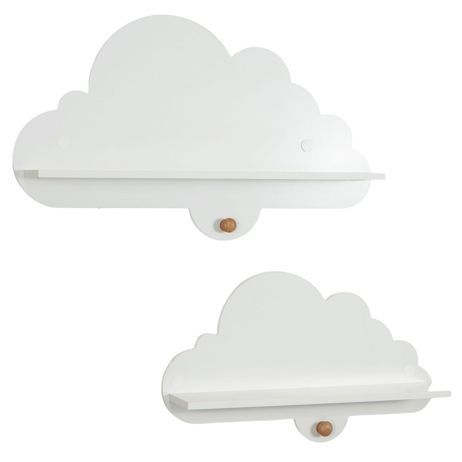 Floating Cloud Shelves, Wall Mounted Storage Display Rack, White Kids Storage at Gallery Canada