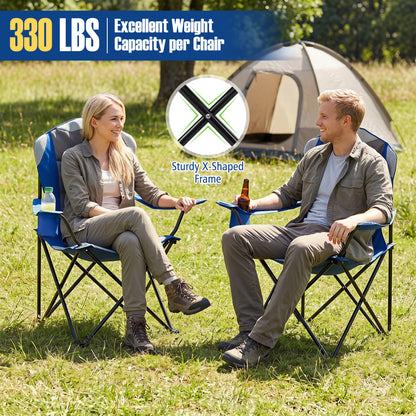 2-Piece Folding Camping Chair With Cup Holder, Navy Beach & Lawn Chairs at Gallery Canada