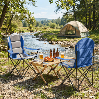 2-Piece Folding Camping Chair With Cup Holder, Navy Beach & Lawn Chairs at Gallery Canada