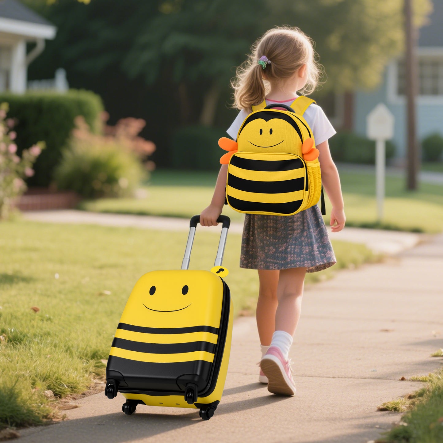 Kids Luggage Set, 2 Pieces, Wheels, Anti-Lose Rope, Yellow Kids Luggage at Gallery Canada