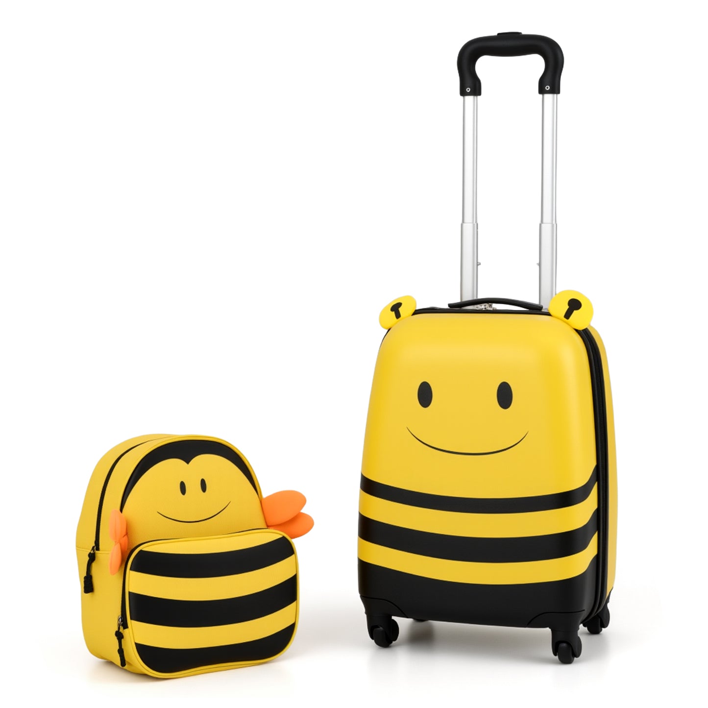 Kids Luggage Set, 2 Pieces, Wheels, Anti-Lose Rope, Yellow Kids Luggage at Gallery Canada