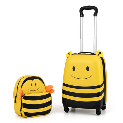 Kids Luggage Set, 2 Pieces, Wheels, Anti-Lose Rope, Yellow Kids Luggage at Gallery Canada