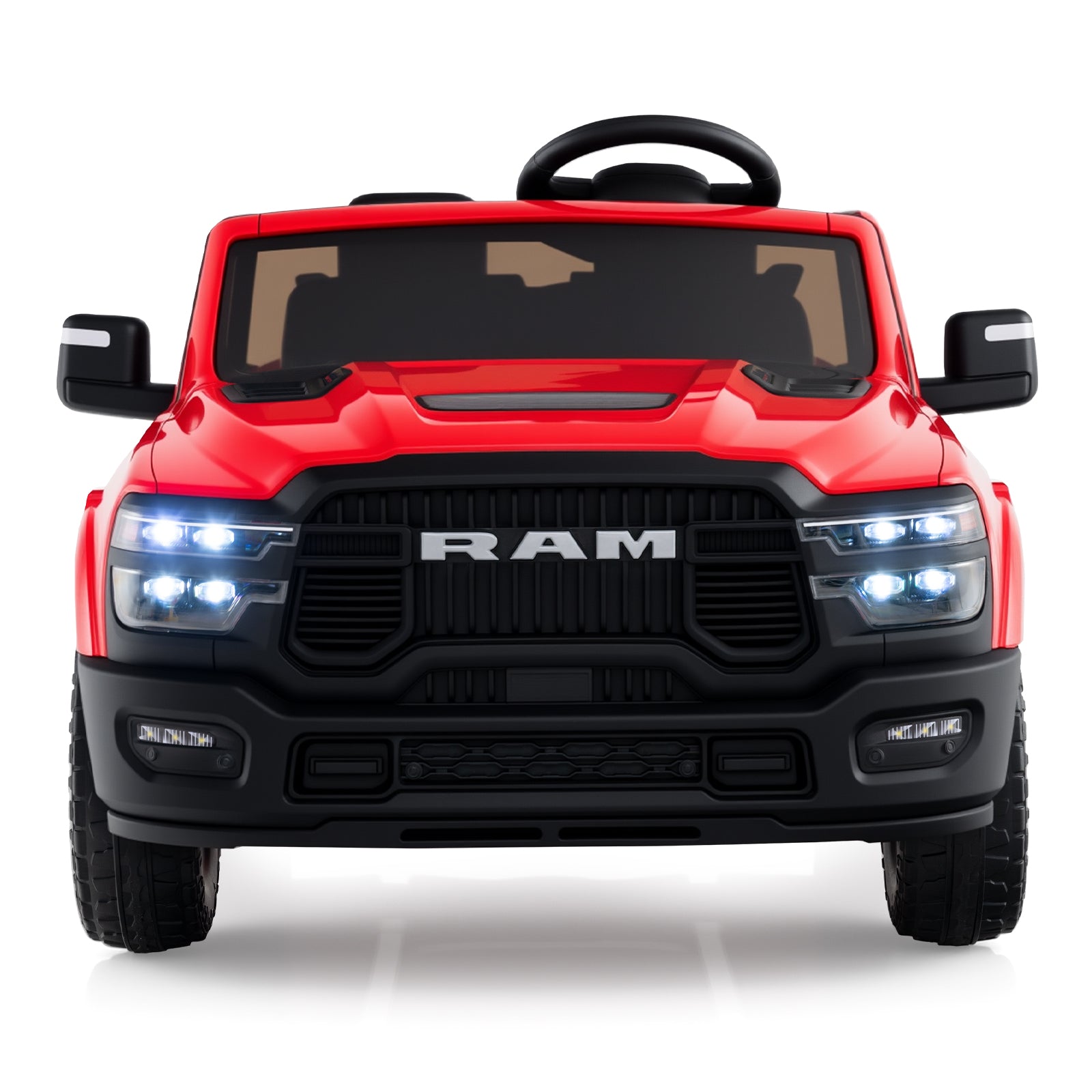 2 Seater 24V Ride On Toy, Licensed Ram Truck, Remote Music, Red Powered Ride On Toys at Gallery Canada