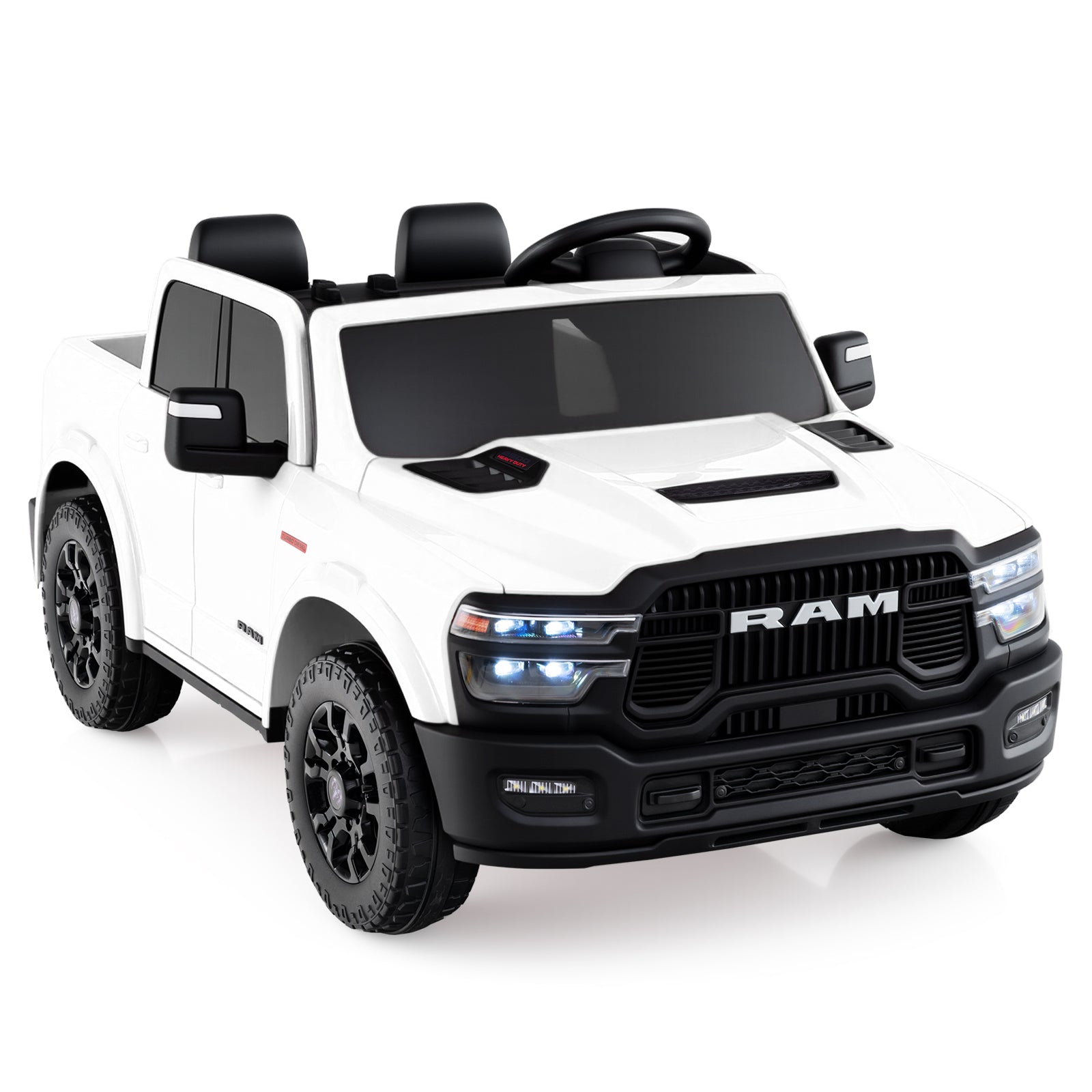 2 Seater 24V Ride On Toy For Big Kids, White Powered Ride On Toys White at Gallery Canada