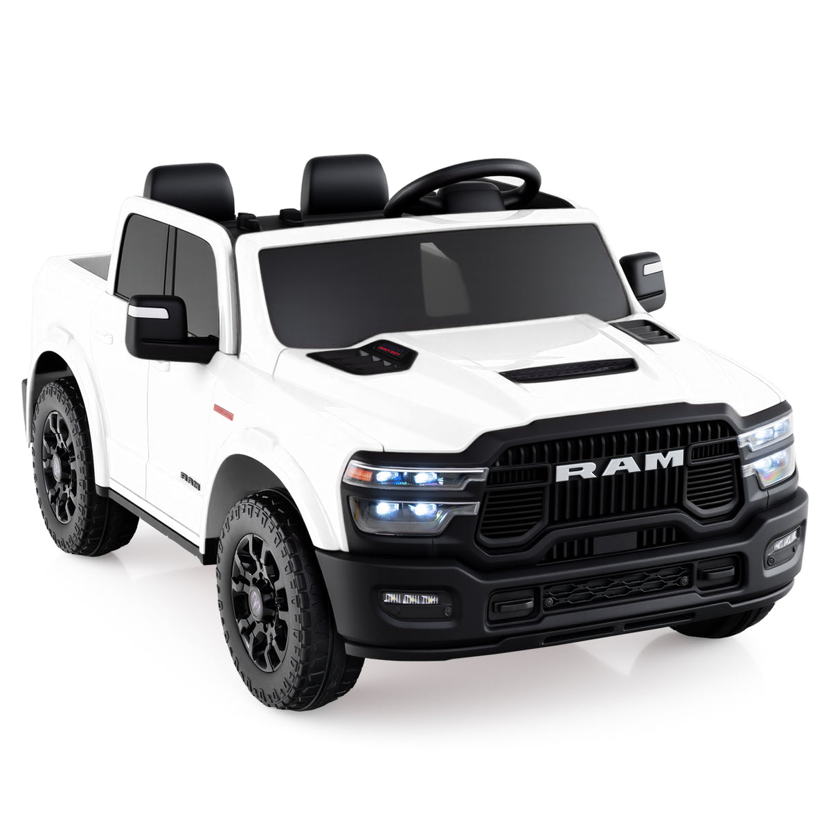 2 Seater 24V Ride On Toy For Big Kids, White Powered Ride On Toys White at Gallery Canada
