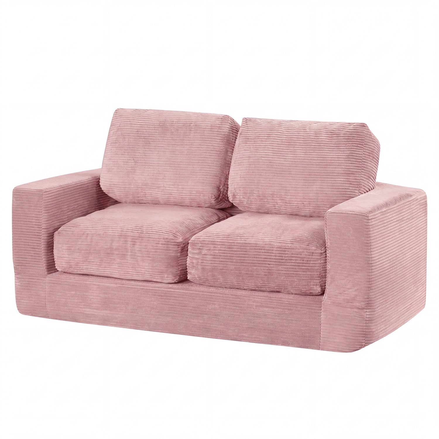 2-Seater Corduroy Floor Loveseat Couch, Pink Sofas & Loveseats at Gallery Canada