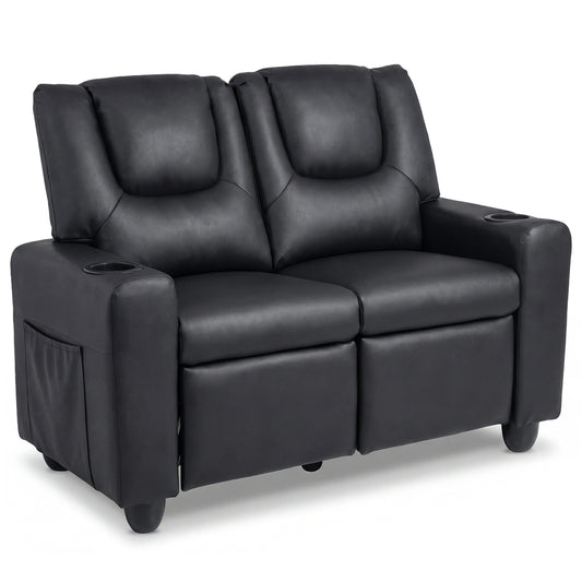 2-Seater Kids Recliner Sofa Chair, Black Kids Chairs & Seating Black at Gallery Canada