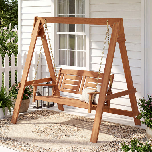 2-Seater Porch Swing With Adjustable Chains, Stand Porch Swings Options at Gallery Canada