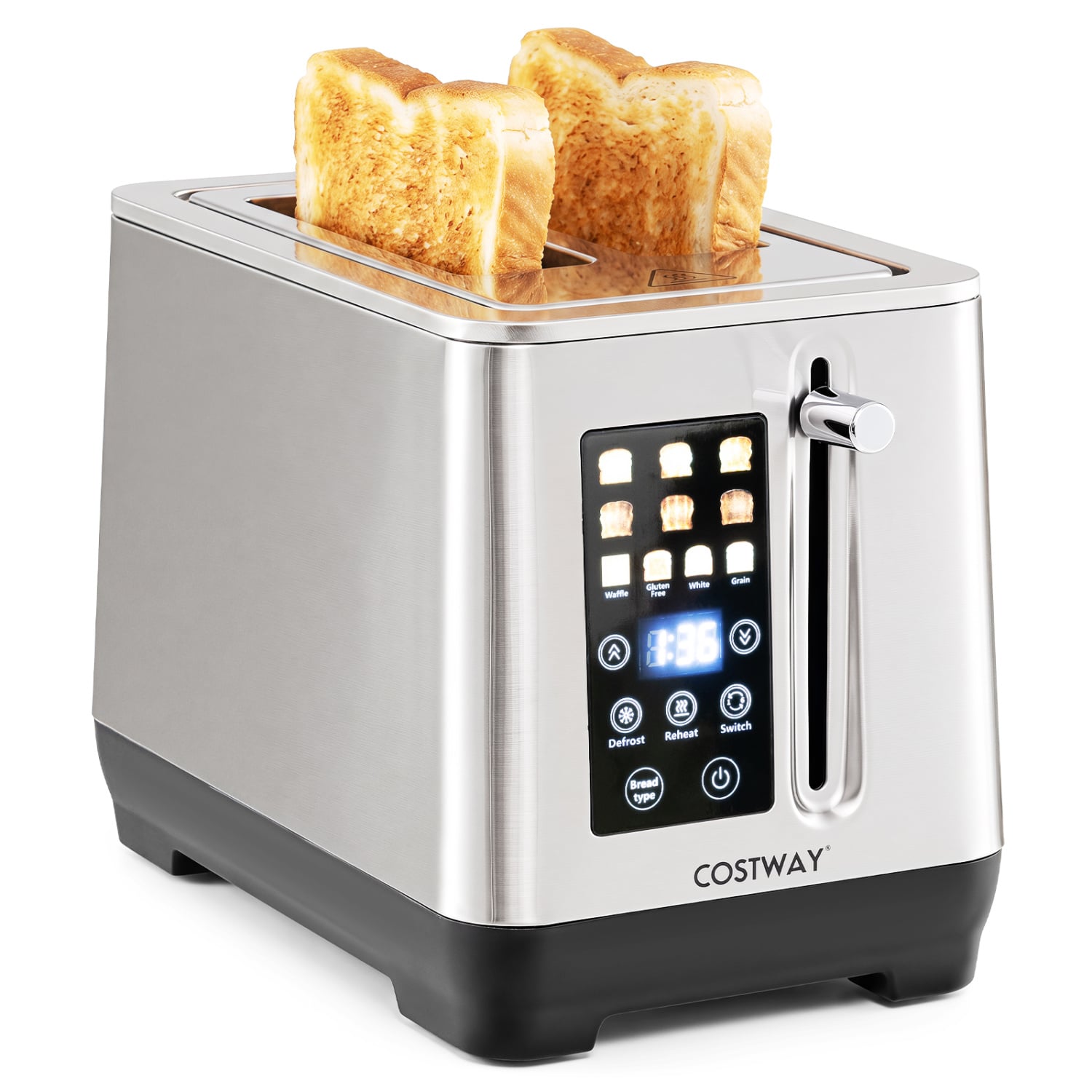 2 Slice Toaster, 6 Browning Levels, 4 Bread Types, Silver Small Appliances Silver at Gallery Canada