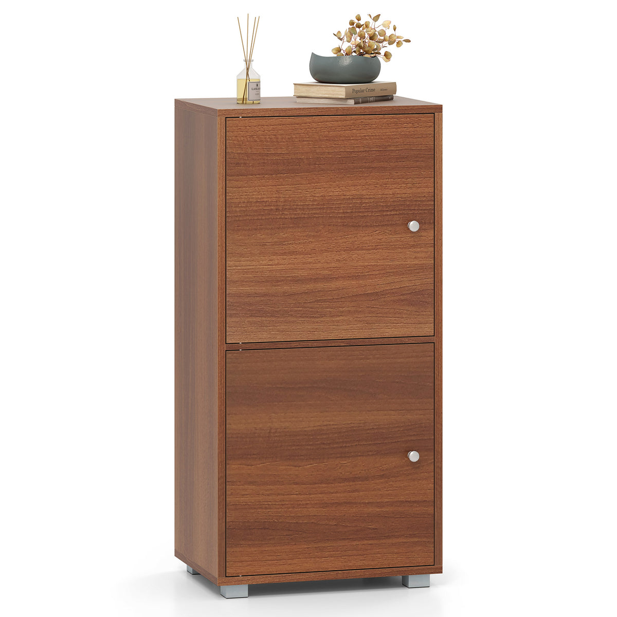 2-Tier Nightstand With Drawer And Open Shelf, Walnut End & Side Tables at Gallery Canada