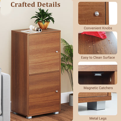 2-Tier Nightstand With Drawer And Open Shelf, Walnut End & Side Tables at Gallery Canada