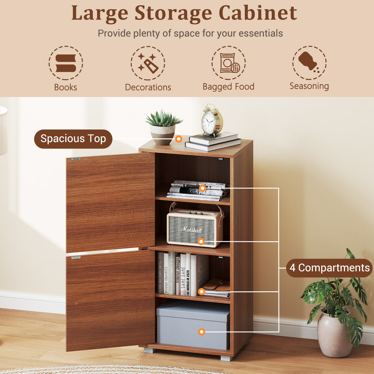 2-Tier Nightstand With Drawer And Open Shelf, Walnut End & Side Tables at Gallery Canada