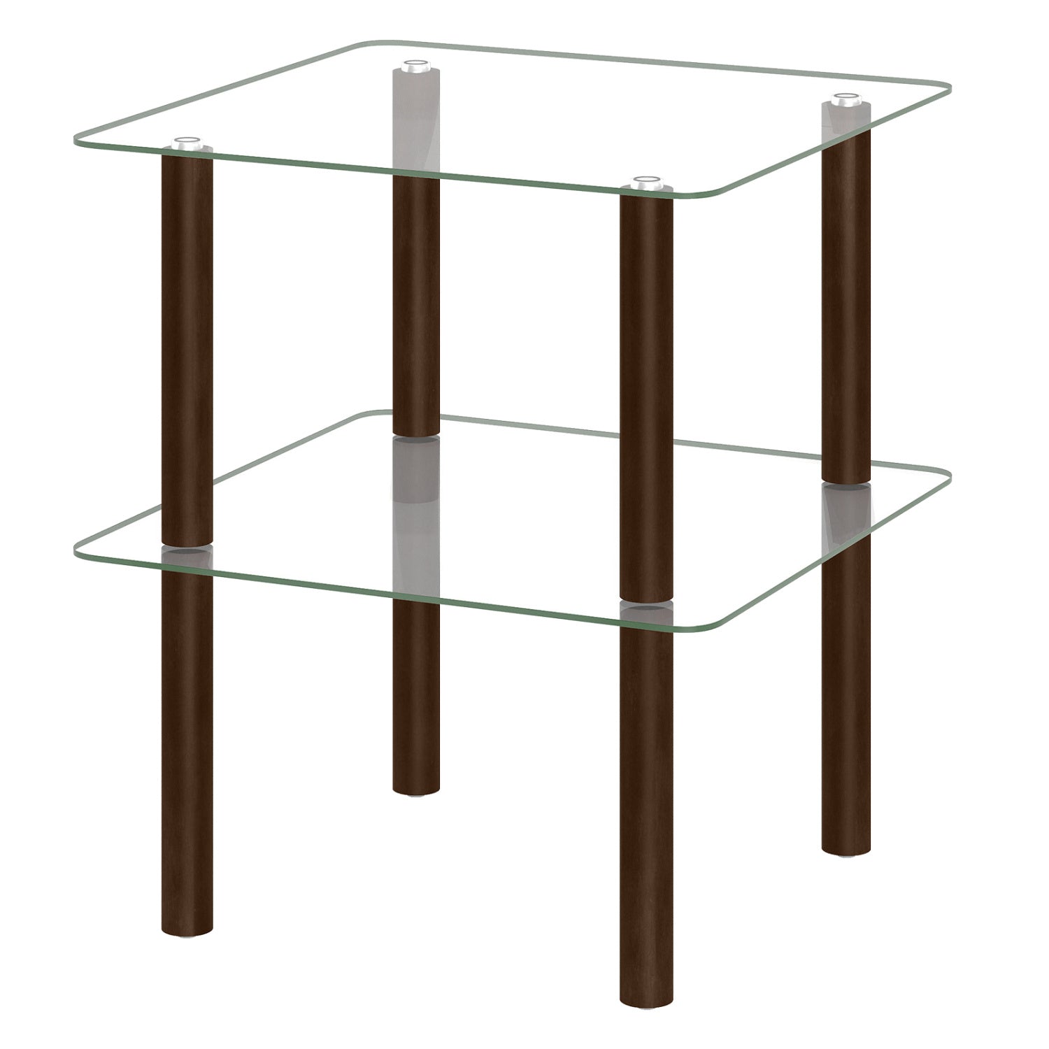 2-Tier End Table, Clear Tempered Glass Top, Brown End & Side Tables at Gallery Canada