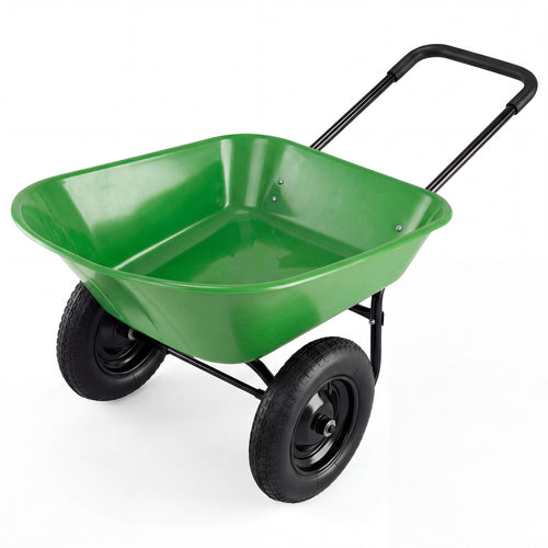 2 Tire Heavy-duty Dolly Utility Cart Wheelbarrow Garden Cart, Light Green