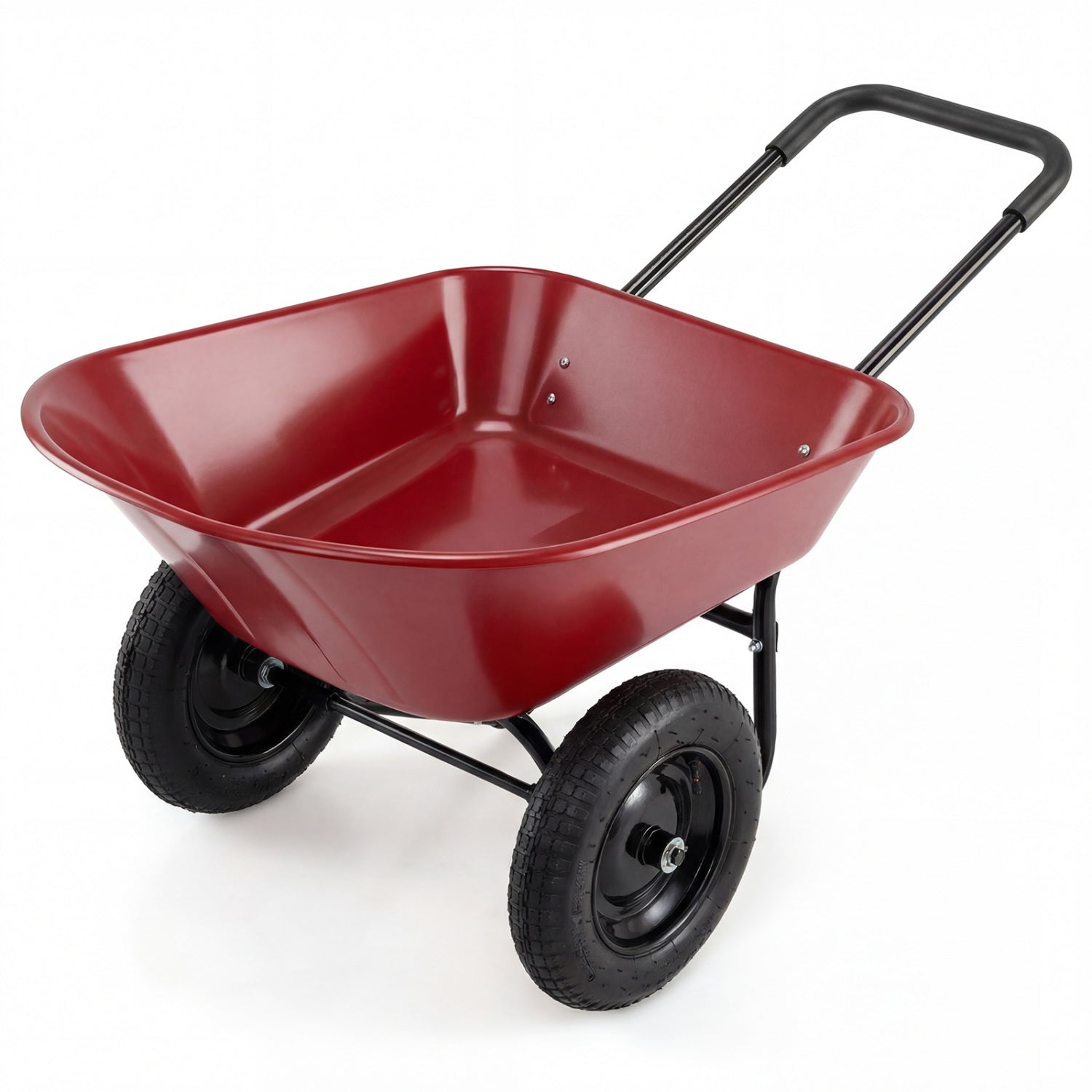 2 Tire Heavy-duty Dolly Utility Cart Wheelbarrow Garden Cart, Red Garden Carts Red at Gallery Canada