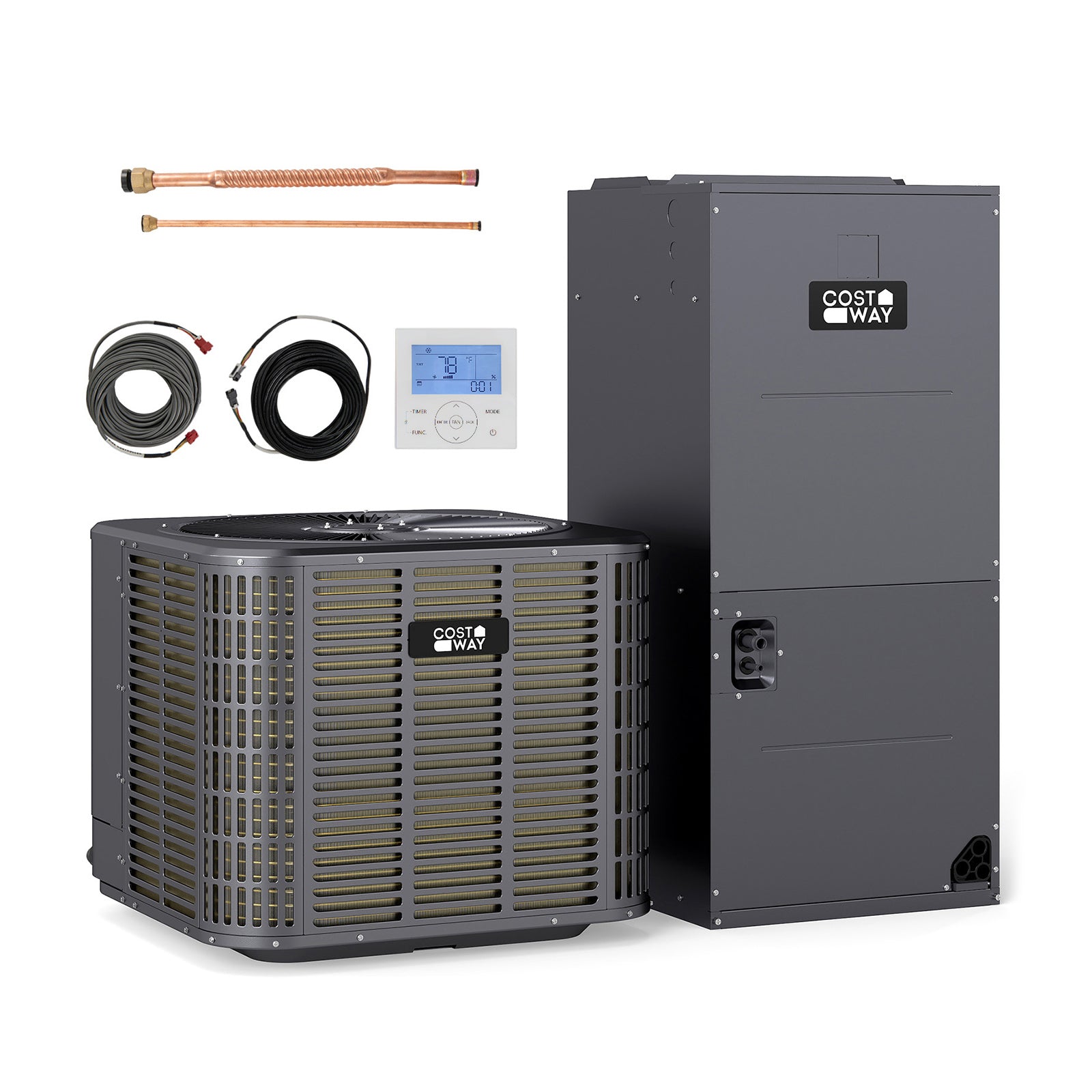 2 Ton 18 SEER2 Central Air Conditioner Heat Pump, Gray Mini Split Air Conditioners at Gallery Canada