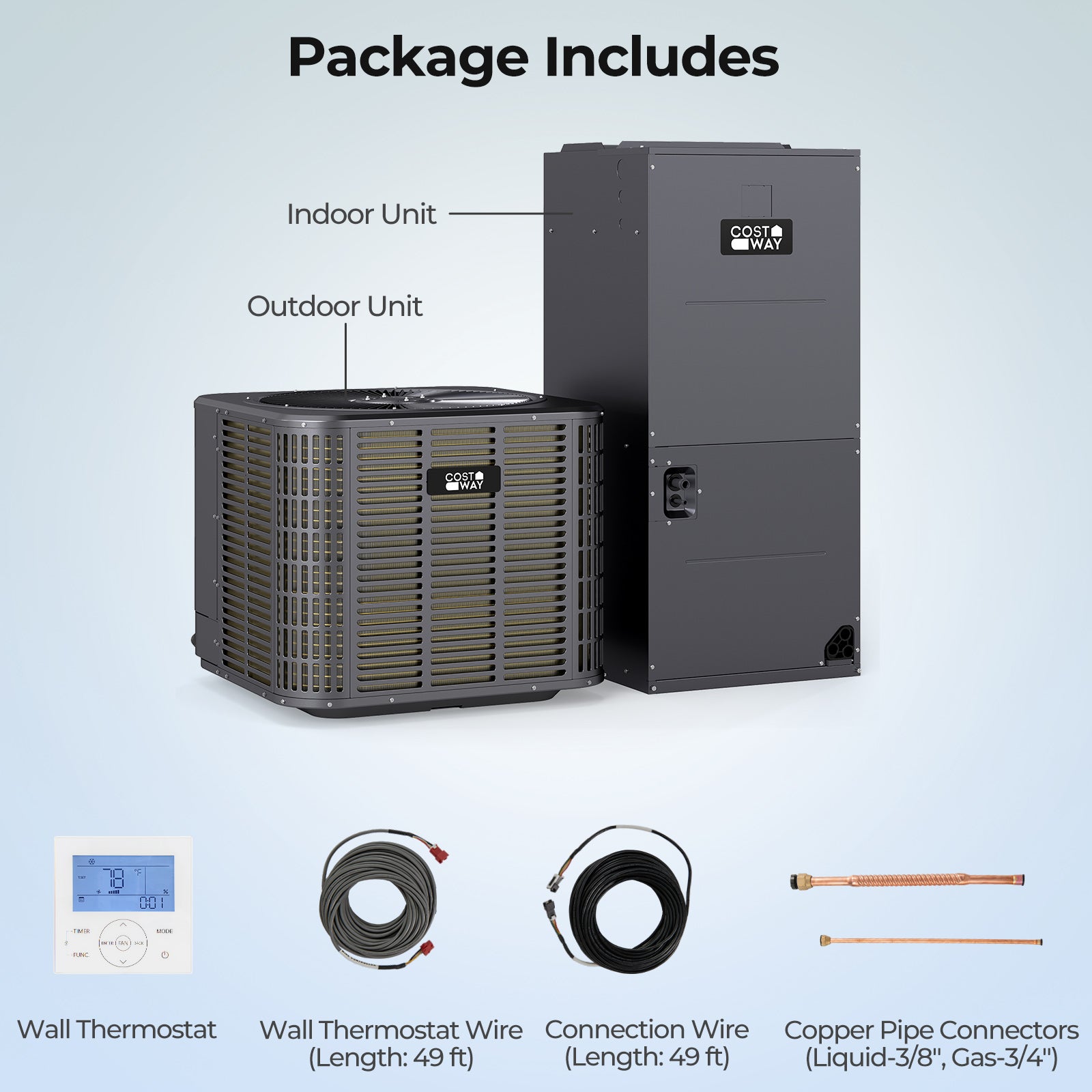 2 Ton 18 SEER2 Central Air Conditioner Heat Pump, Gray Mini Split Air Conditioners at Gallery Canada