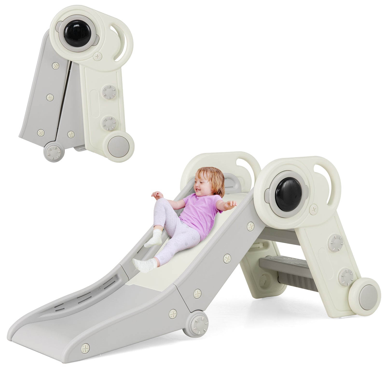 2 In 1 Baby Slide Climber, 18+ Months, Gray Climbers & Slides Gray at Gallery Canada