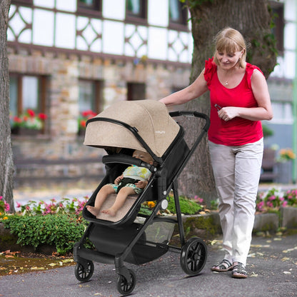2 In 1 Foldable Newborn Baby Stroller, Coffee Baby Strollers at Gallery Canada