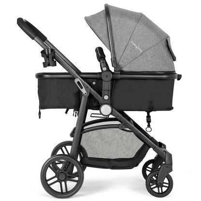 2 In 1 Foldable Newborn Baby Stroller, Gray Baby Strollers at Gallery Canada