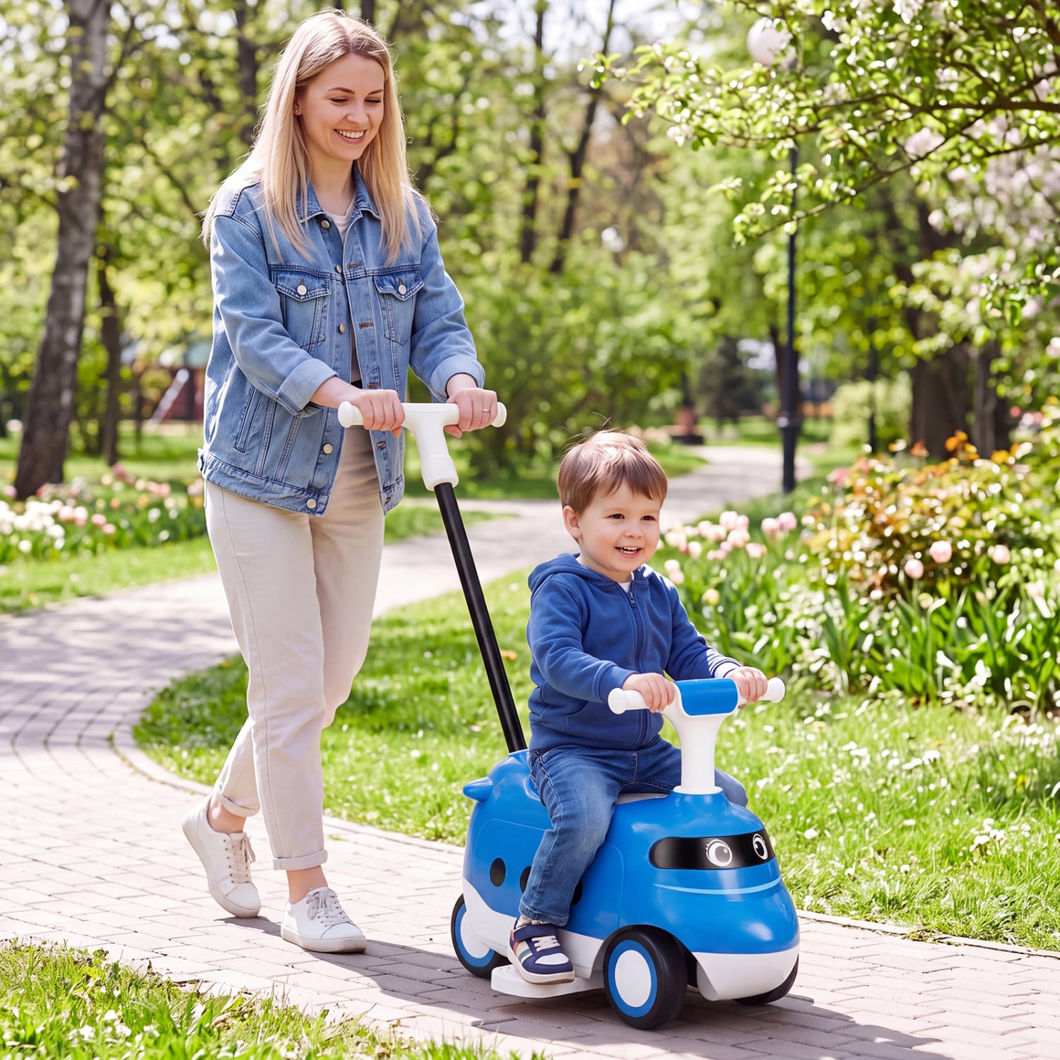 2-in-1 Ride On Push Car, Toddlers 1-3 Years Old, Blue Push & Pedal Ride On Toys at Gallery Canada