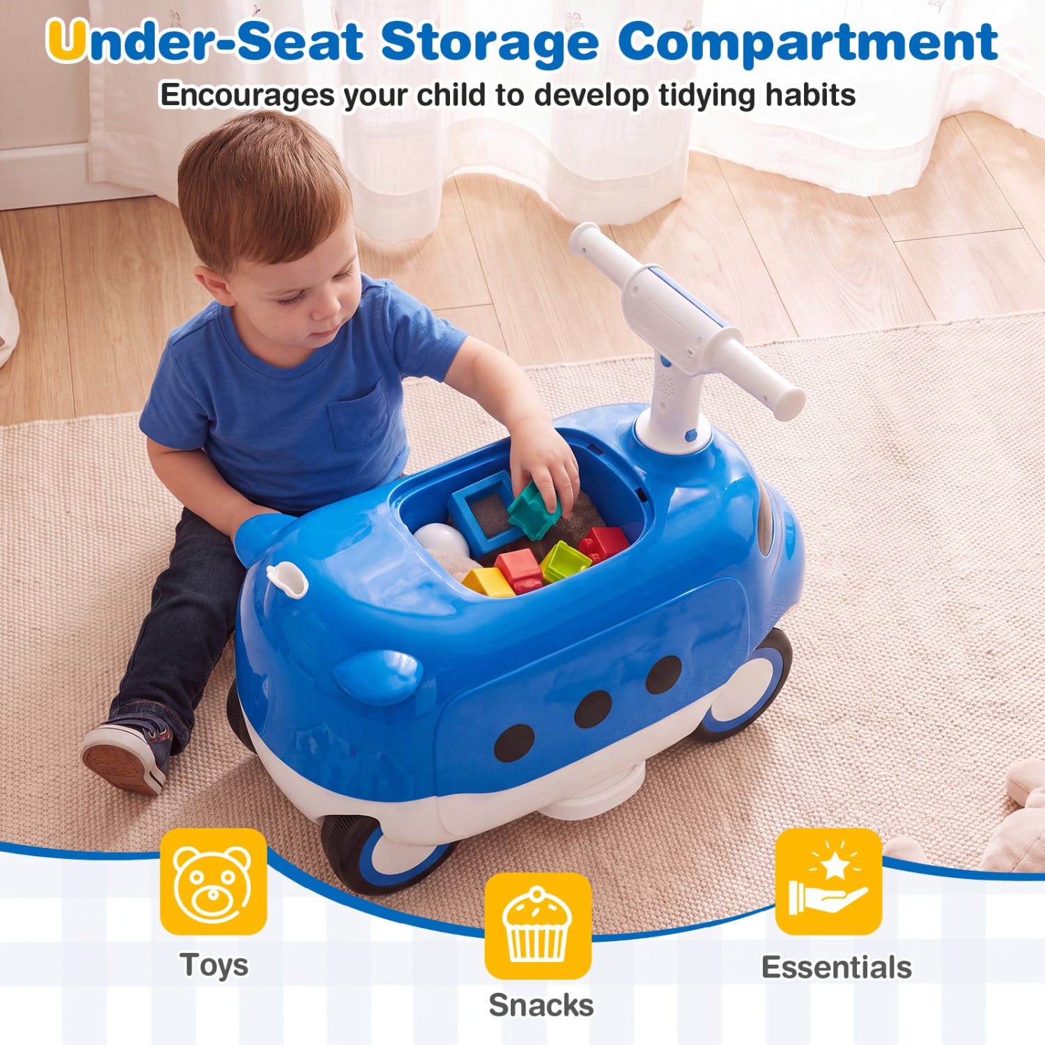 2-in-1 Ride On Push Car, Toddlers 1-3 Years Old, Blue Push & Pedal Ride On Toys at Gallery Canada