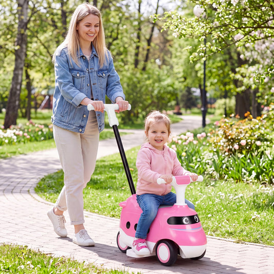 2-in-1 Ride On Push Car for Toddlers 1-3 Years Old, Pink Push & Pedal Ride On Toys Pink at Gallery Canada